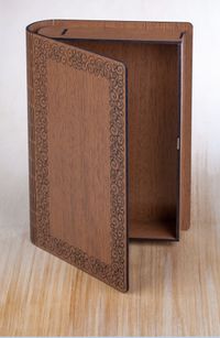 Kitap Şeklinde Mıknatıslı Ahşap Akordeon Kutu - S Çerçeveli