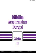 Dilbilim Araştırmaları Dergisi 2016/2