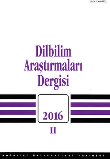 Dilbilim Araştırmaları Dergisi 2016/2