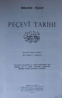 Peçevi Tarihi  1-2 (Kod: 5-H-2)
