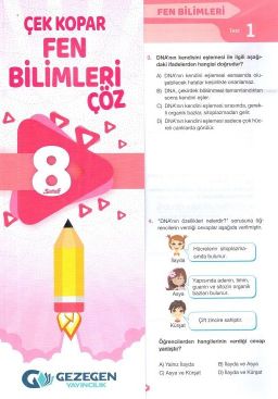 8. Sınıf Fen Bilimleri Çek Kopar Yaprak Test