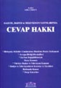 Gazete, Radyo ve Televizyon Yayınlarında Cevap Hakkı