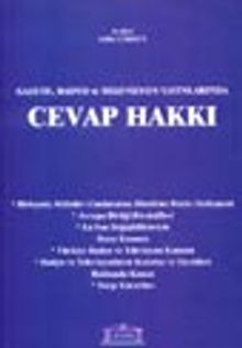 Gazete, Radyo ve Televizyon Yayınlarında Cevap Hakkı