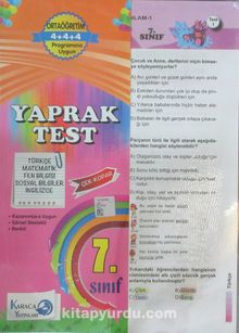 7. Sınıf Çek Kopar Yaprak Test