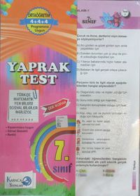 7. Sınıf Çek Kopar Yaprak Test