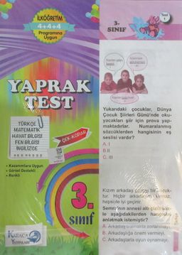 3. Sınıf Çek Kopar Yaprak Test