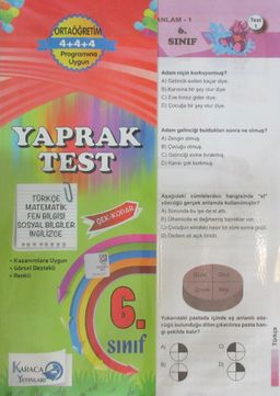 6. Sınıf Çek Kopar Yaprak Test
