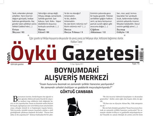 Can Aylık Öykü Gazetesi Sayı:11 Ağustos 2017