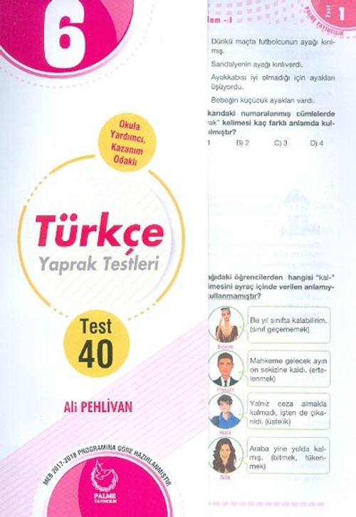 6. Sınıf Türkçe Yaprak Testleri