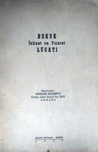 Hukuk İktisat ve Ticaret Lügatı (Kod:1-H-85)
