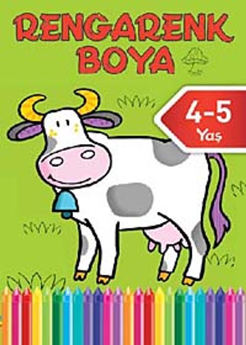 Rengarenk Boya -4 / 4-5 Yaş Yeşil Kitap