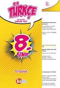 8. Sınıf Türkçe Çek Kopart Yaprak Test