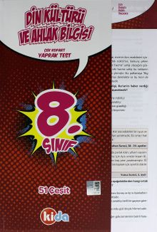 8.Sınıf Din Kültürü ve Ahlak Bilgisi Çek Kopart Yaprak Test