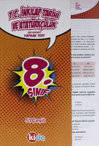 8.Sınıf İnkılap Tarihi ve Atatürkçülük Çek Kopart Yaprak Test