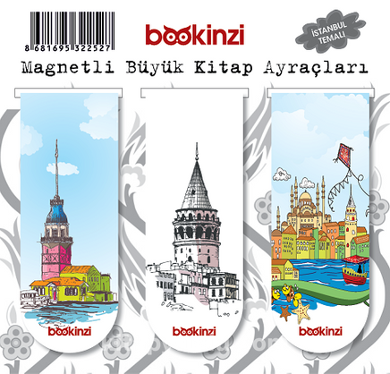 Magnetli Büyük Kitap Ayraç / İstanbul Temalı (3 Adet)