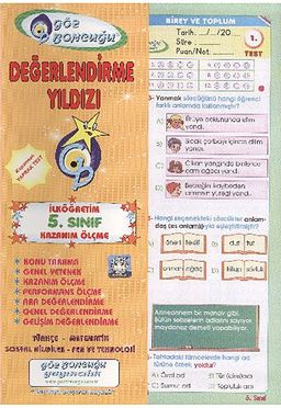 5. Sınıf Değerlendirme Yıldızı  Yaprak Test