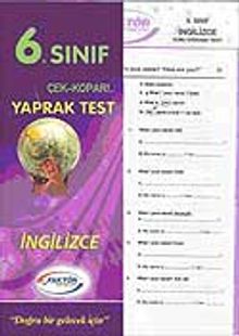 6. Sınıf İngilizce Yaprak Test