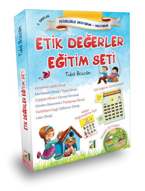 2. Sınıf Etik Değerler Eğitim Seti ( 10 Kitap+hds+cd )