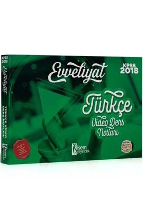 2018 KPSS Evveliyat Türkçe Tamamı Çözümlü Video Ders Notları