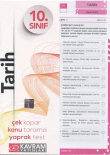 10. Sınıf Tarih Yaprak Testi
