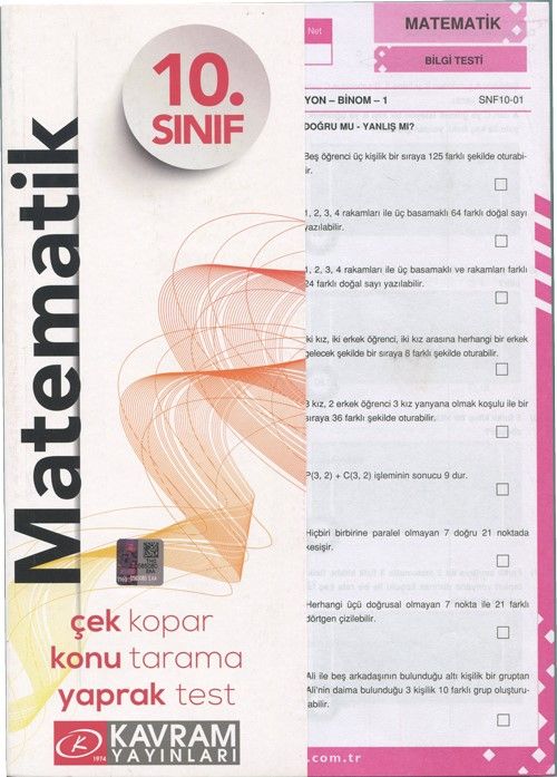 10. Sınıf Matematik Yaprak Testi