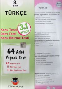8. Sınıf Türkçe Yaprak Test (64 Adet)
