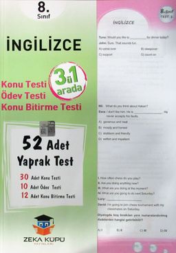 8. Sınıf İngilizce Yaprak Test (52 Adet)