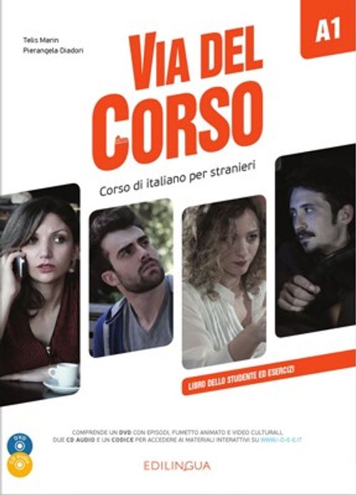 Via del Corso A1 Libro dello studente ed esercizi +2CD audio +DVD