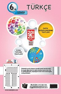 6. Sınıf Türkçe 20x25 Test Soru Föy Yapraktest