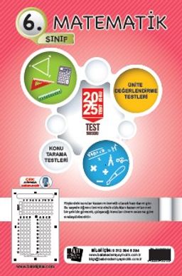 6. Sınıf Matematik  20x25 Test Soru Föy Yapraktest