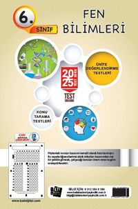 6. Sınıf Fen Bilimleri   20x25 Test Soru Föy Yapraktest