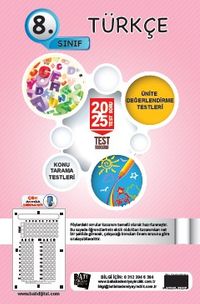 8. Sınıf Türkçe 20x25 Test Soru Föy Yapraktest