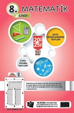 8. Sınıf Matematik 20x25 Test Soru Föy Yaprak Test