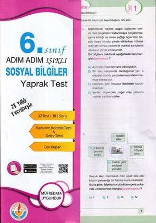 6. Sınıf Sosyal Bilgiler Yaprak Test