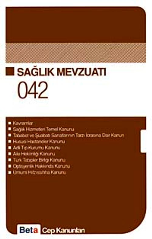 Sağlık Mevzuatı / Cep Kanunları 042