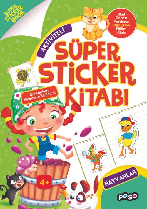 Aktiviteli Süper Sticker Kitabı / Hayvanlar