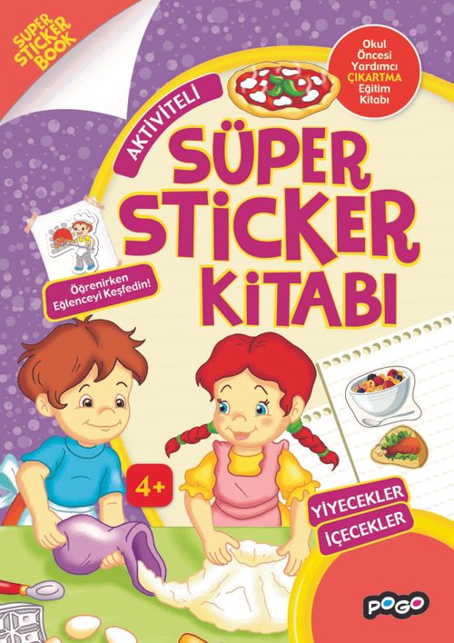 Aktiviteli Süper Sticker Kitabı /Yiyecekler İçecekler