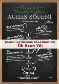 Kocaeli Dayanışma  Akademisi'nin İlk Uzun Yılı
