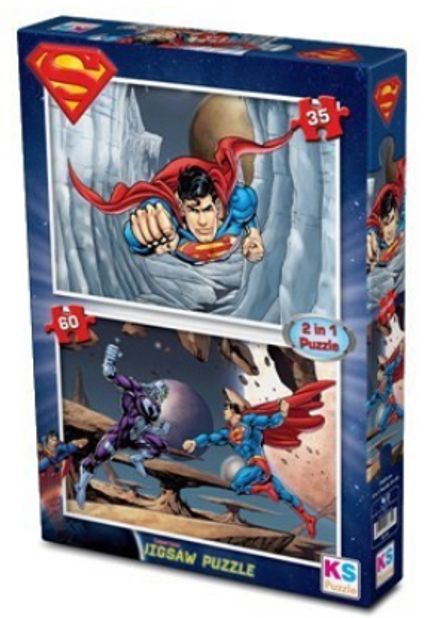 Süperman Puzzle İkisi Bir Arada 35+60 Parça
