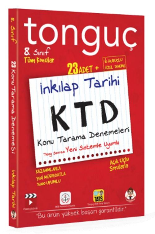 8. Sınıf T.C. İnkılap Tarihi ve Atatürkçülük  Konu Tarama Denemeleri