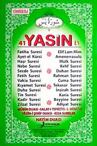 41 Yasin Fihristli (Rahle Boy) Yeşil Kapak
