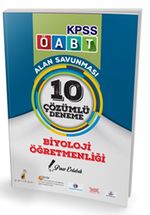 2018 KPSS ÖABT Biyoloji Öğretmenliği Alan Savunması 10 Çözümlü Deneme