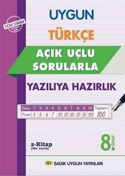 8. Sınıf  Türkçe  Açık  Uçlu Sorularla Yazılıya  Hazırlık