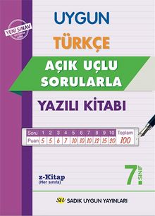 7. Sınıf Türkçe Açık Uçlu Sorularla Yazılıya Kitabı 