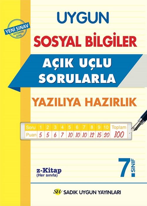 7. Sınıf Sosyal Bilgiler Açık Uçlu Sorularla Yazılıya  Hazırlık 