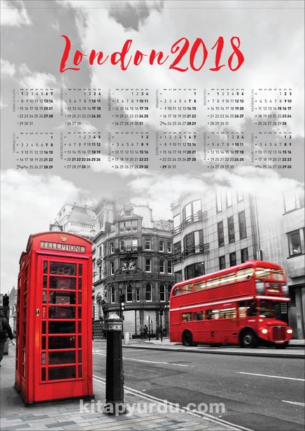 2018 Takvimli Poster - Şehirler - London - Sokak