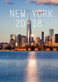 2018 Takvimli Poster - Şehirler - New York