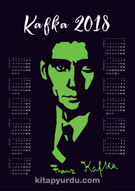 2018 Takvimli Poster - Yazarlar - Kafka