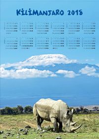 2018 Takvimli Poster - Yüksekler - Klimanjaro