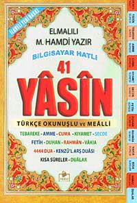 Fihristli 41 Yasin Bilgisayar Hatlı Türkçe Okunuşlu ve Mealli (Cep Boy) (Kod: Yasin005)